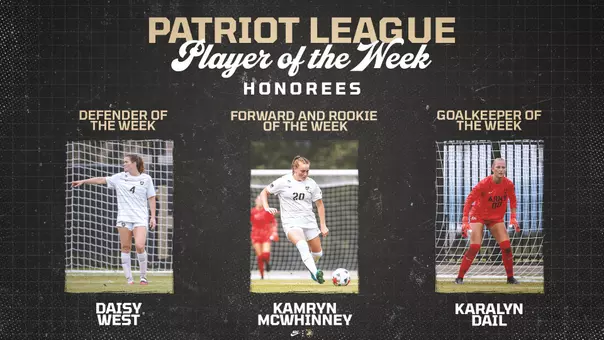 Women's Soccer Players of the Week Honorees Graphic - Sept. 21, 2026