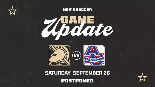 Men's soccer against American Sept. 26 2026 has been postponed