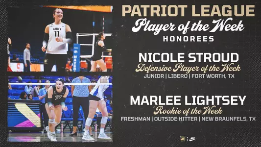 Volleyball Patriot League Weekly Award Winners Graphic