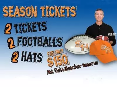 2 Season Tickets 2 Footballs 2 Hats for $150