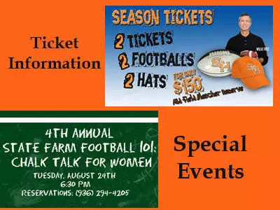 Bearkat ticket information, upcoming events