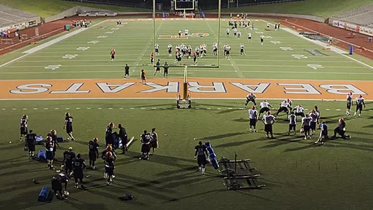 Football Continues To Work Hard