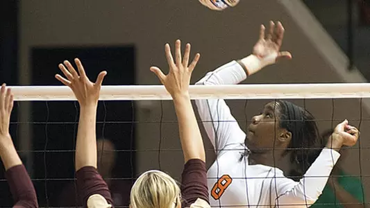 SMU tops Bearkats in three close sets