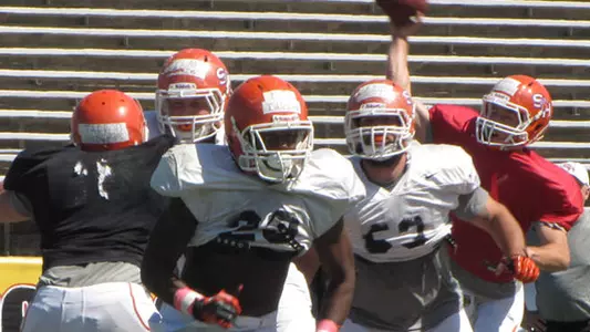Strong Effort Seen In First Spring Scrimmage