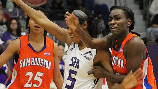 Women put up strong effort in loss at SFA