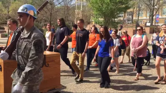 SAAC Members Escort Sam Rings