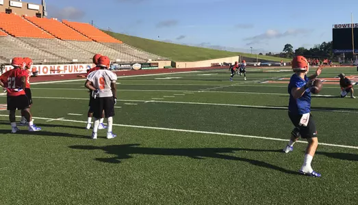 Football opens up fall practice