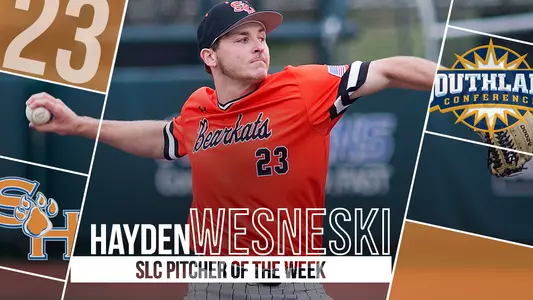 Weneski Named SLC Pitcher Of The Week