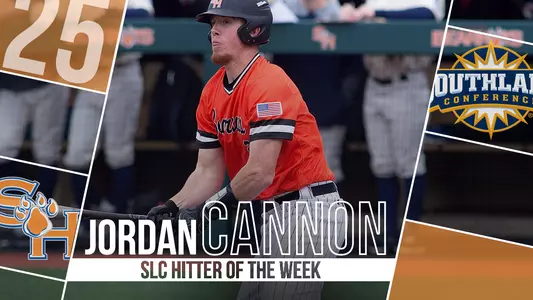 Cannon named SLC Hitter of the Week