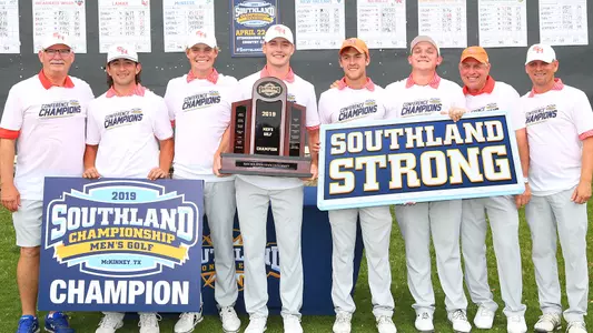 Steele, Men's Golf Claim Southland Titles