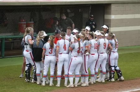 Softball huddle