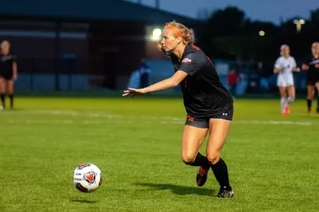 Lexi Primacio kicks the ball