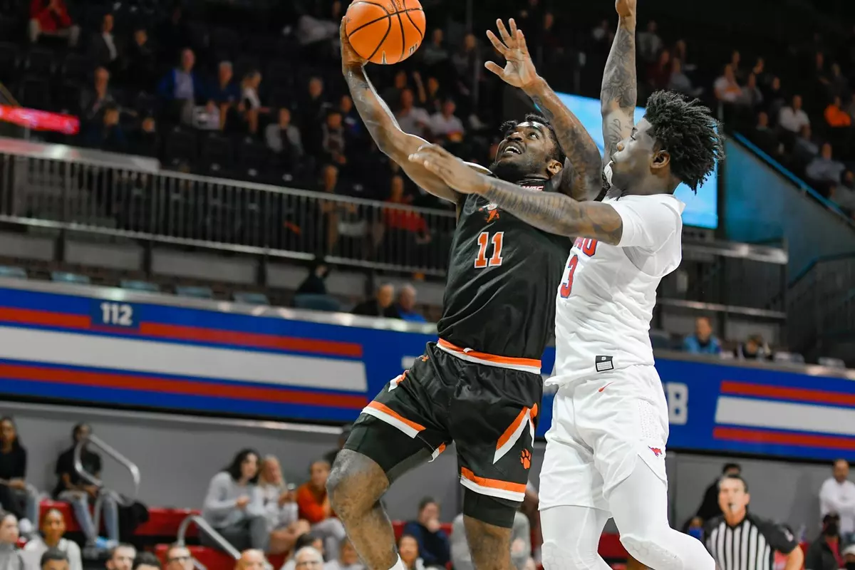 Javion May drives against SMU