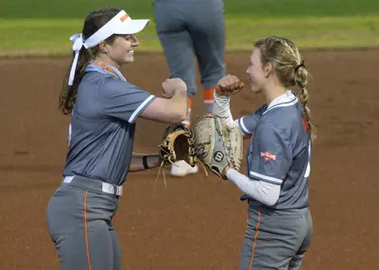 Kyndal Kutac and Regan Dunn celebrate