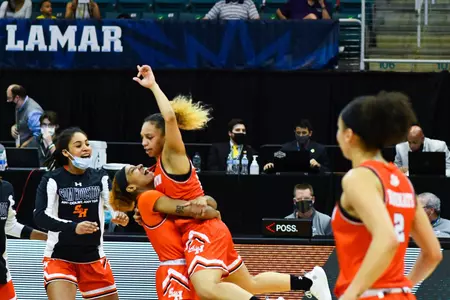 Faith Cook celebrates SLC semifinal win