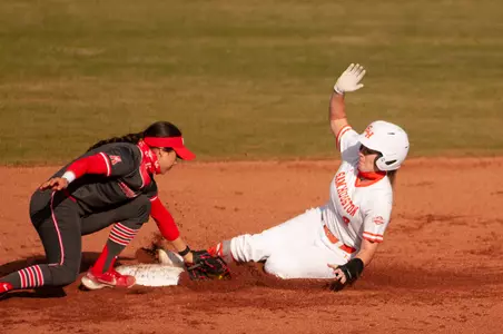 Brooklyn Devine slides into second against Houston