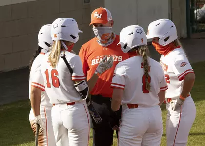 Softball team huddle