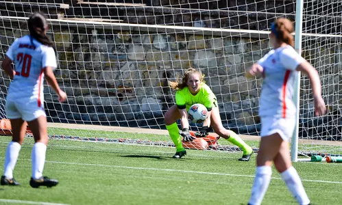 Abby DeLozier makes a save