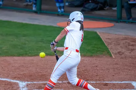 Kylie Hobbs bats against HBU