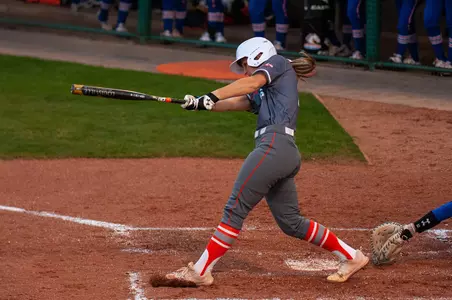 Hannah Scheaffer bats against UTA