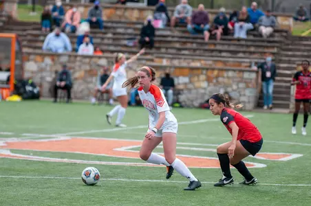 Caitlyn McDonald dribbles against Lamar