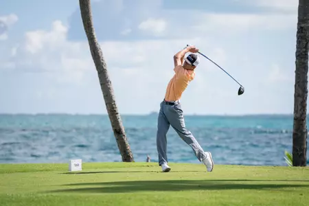 Bret Gray tees off at White Sands Invitational