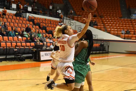 Faith Cook shoots against Chicago State