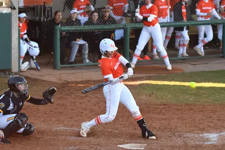 Kylie Hobbs doubles against Wichita State