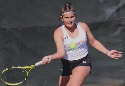 Megan Basson with a forehand shot