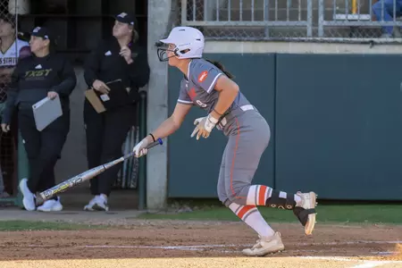 Kylie Hobbs bats against Texas State