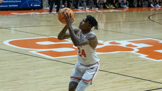 Donte Powers shoots against Seattle