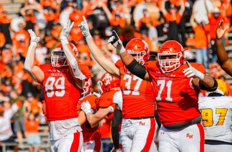 Football celebrates win over Kennesaw State