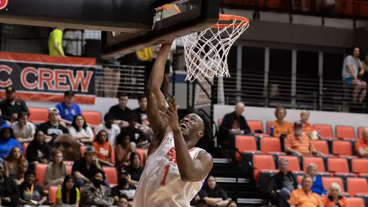 Kaosi Ezeagu lays one off the glass in a win over CBU