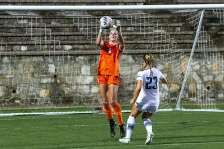 Savannah Hall makes a save against Rice