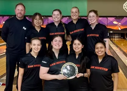 Bowling celebrates winning the 2024 TRACK Kat Klash