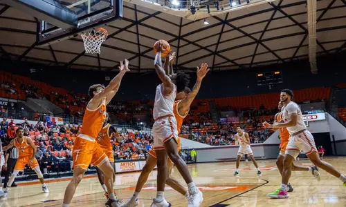Marcus Boykin drives to the basket