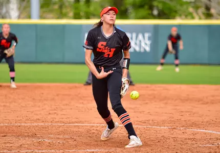 Mika Vento pitches against Texas A&M Commerce