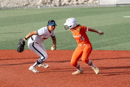 Haleigh Carter tries to avoid a tag against UTEP