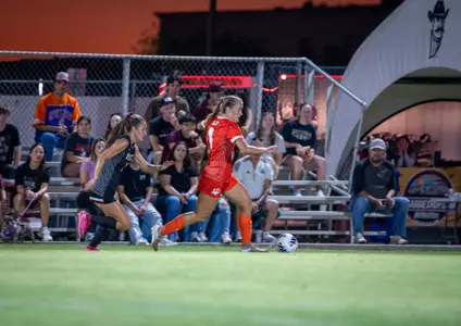 Cadence Sanders runs down the field against NM State