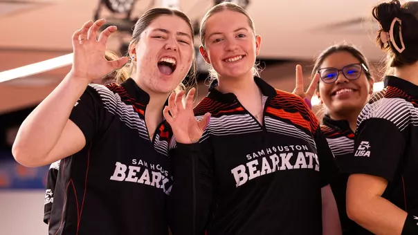 Miya Greene, Jessica Sillis and Ana Gonzales celebrate at the Kat Club Invite