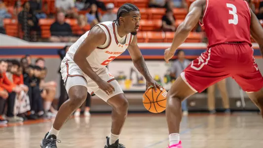 Jacobe Coleman dribbles against Jax State