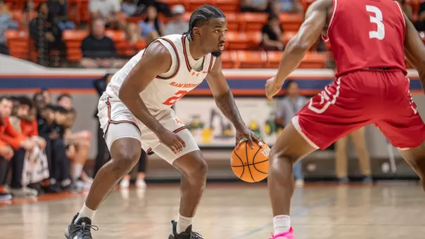 Jacobe Coleman dribbles against Jax State