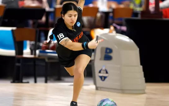Breana Chewens rolls at the NCAA Rochester Regional
