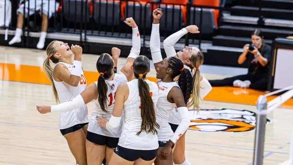 Team celebration huddle