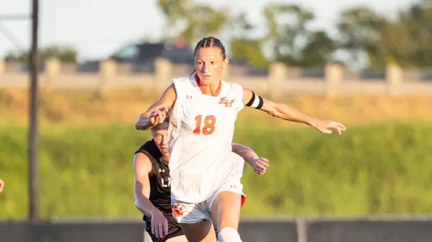 Hannah Bolin dribbles against Lamar