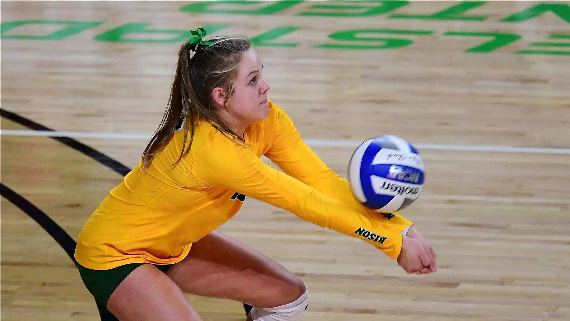 North Dakota State's Ava Schmoll against North Dakota in the Betty Engelstad Sioux Center.
