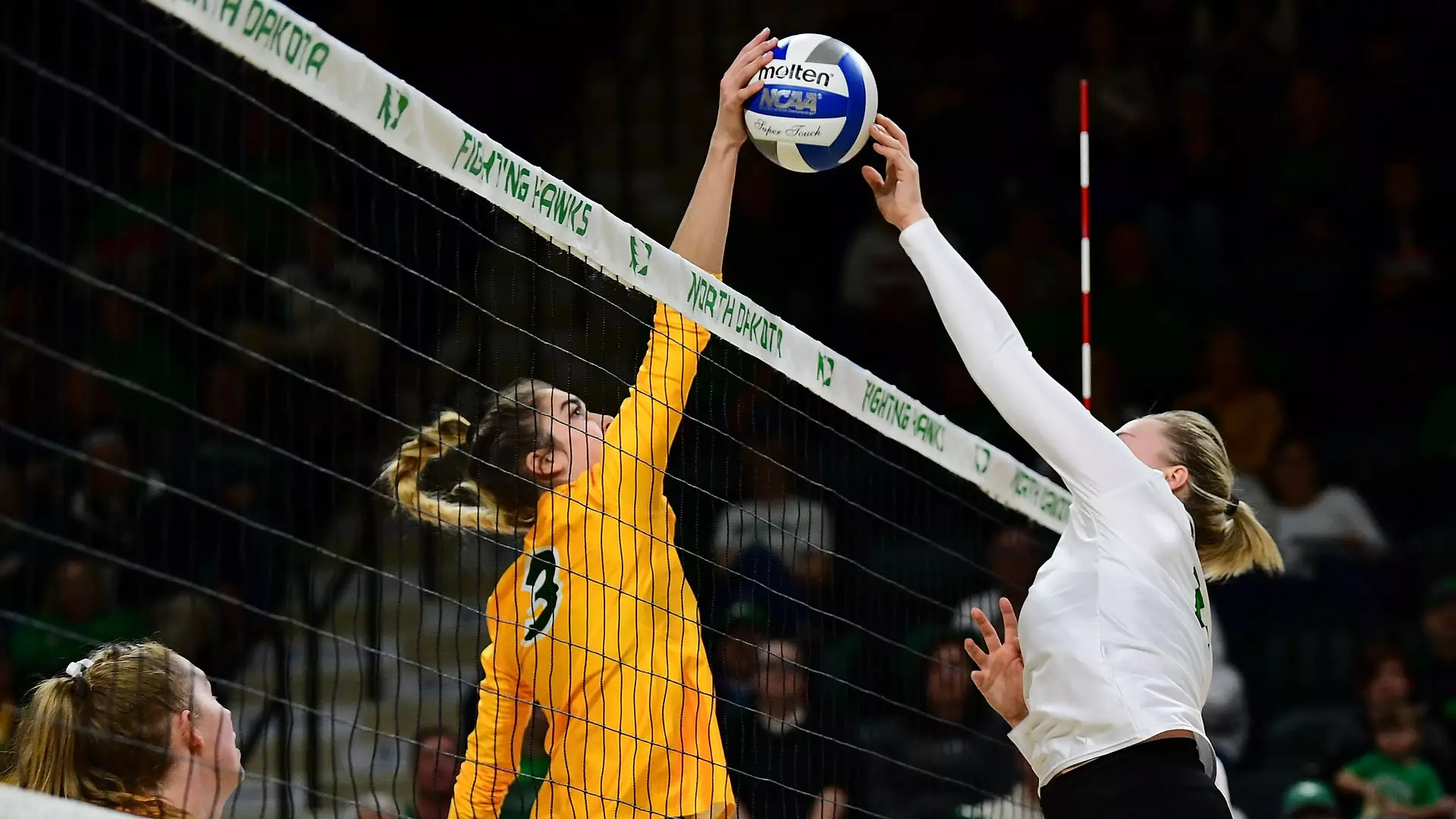 North Dakota State's Syra Tanchin against North Dakota in the Betty Engelstad Sioux Center.