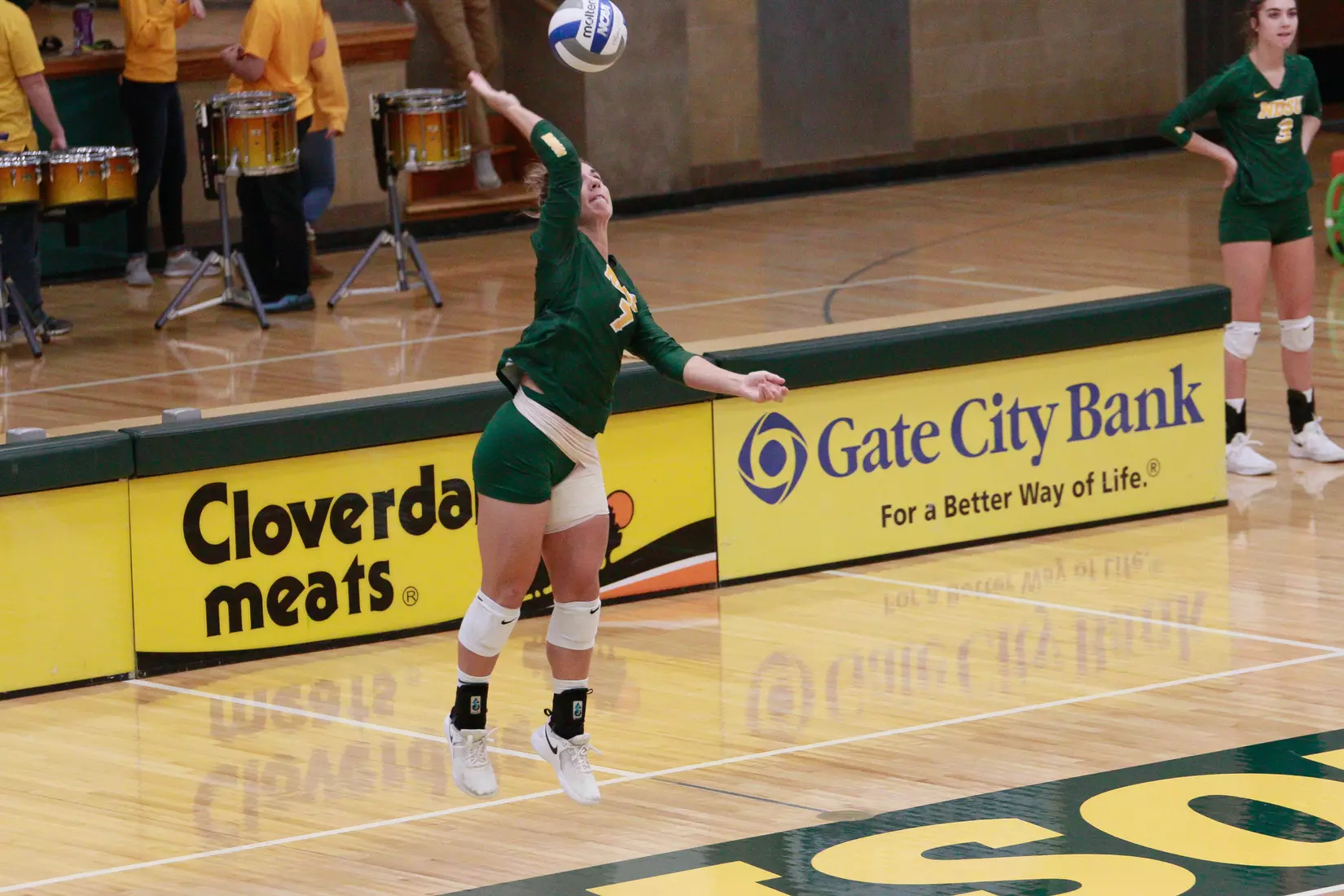 North Dakota State's Abbi Klos against Denver in the Bentson Bunker Fieldhouse.