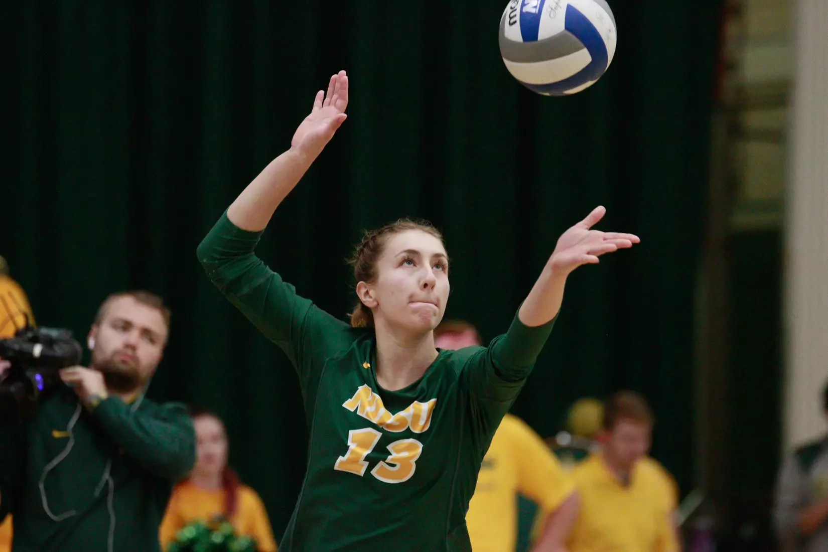 North Dakota State's Alexis Bachmeier against Denver in the Bentson Bunker Fieldhouse.