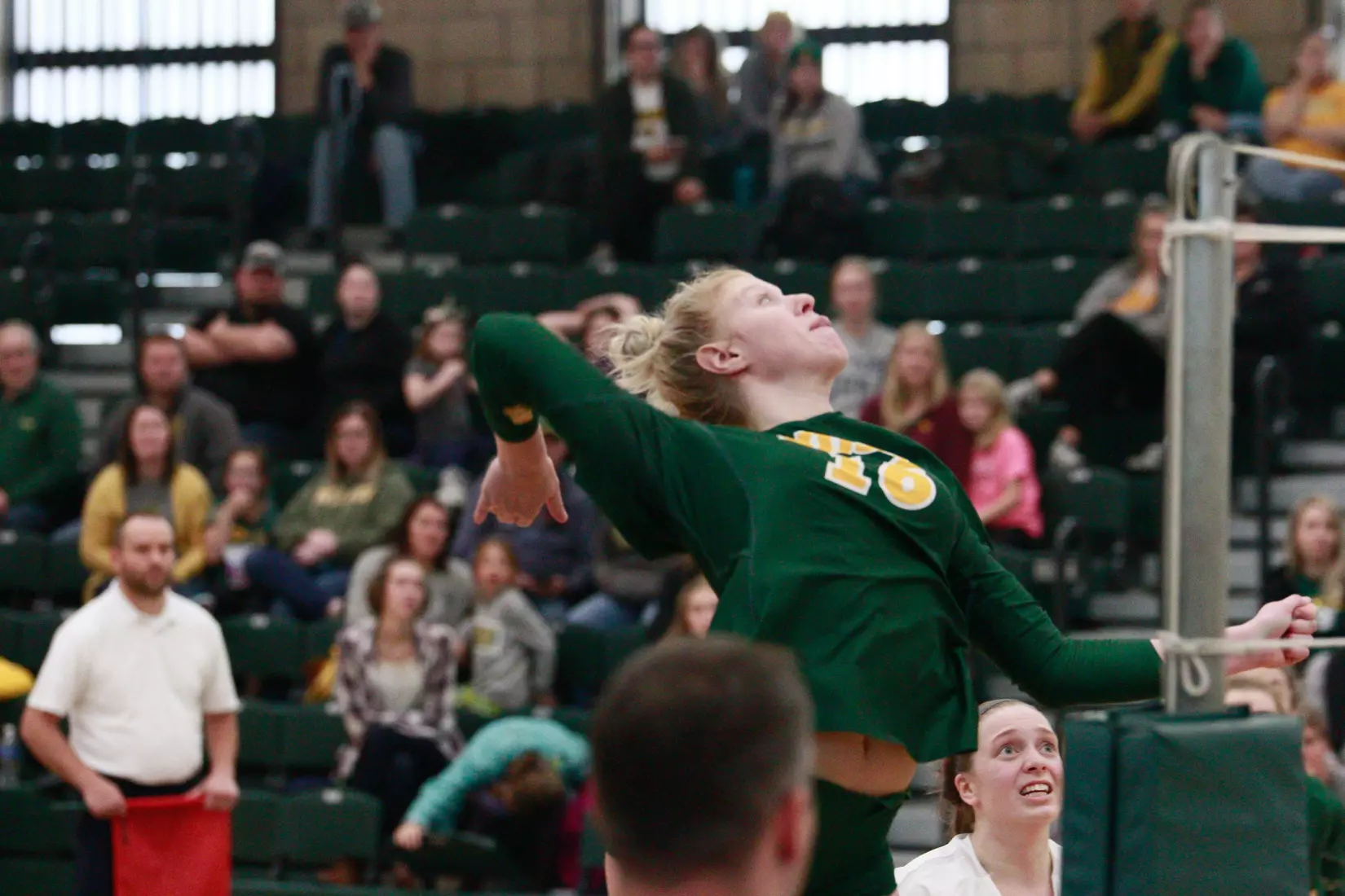 North Dakota State's Kalli Hegerle against Denver in the Bentson Bunker Fieldhouse.